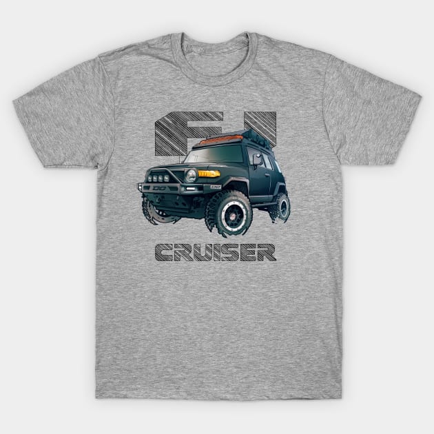 FJ Cruiser (XJ10) – Black T-Shirt by robert1117